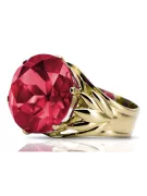 8K žlté zlato Ruby Ring Vintage Jewlery vrc029x-rb Art Deco